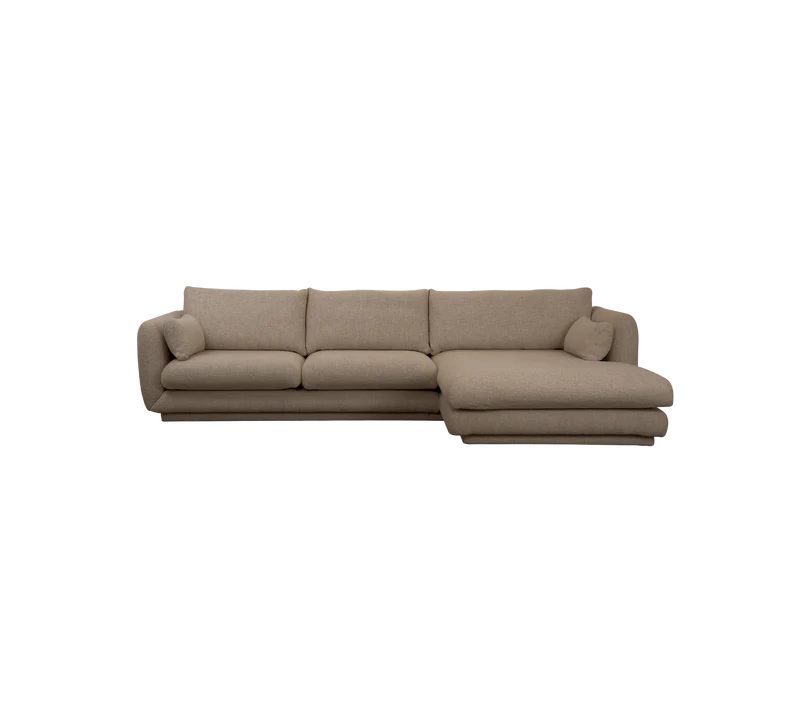 Bloom 2-seater sofa with chaise longue, left and plinth