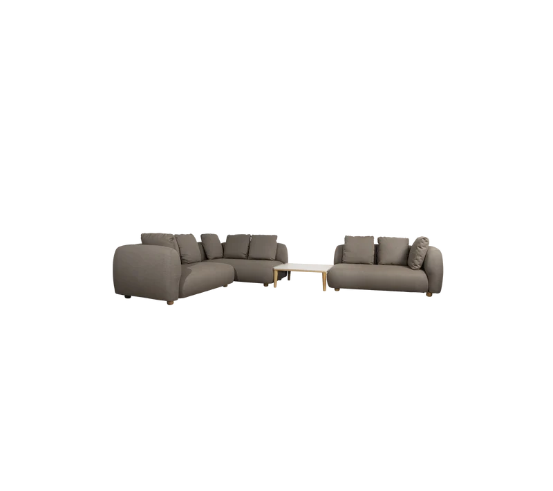 Capture corner sofa w/table & chaise lounge