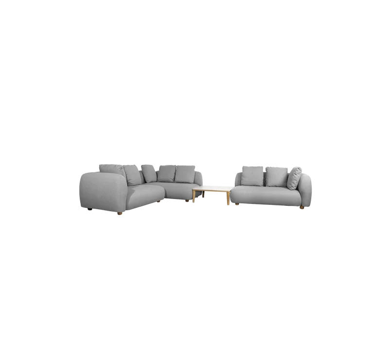 Capture corner sofa w/table & chaise lounge