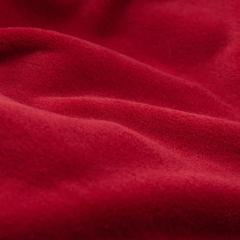 LUMALAND Luxury Mikrofaser Bademantel mit Kapuze für Damen und Herren - Rot - Größe XXL