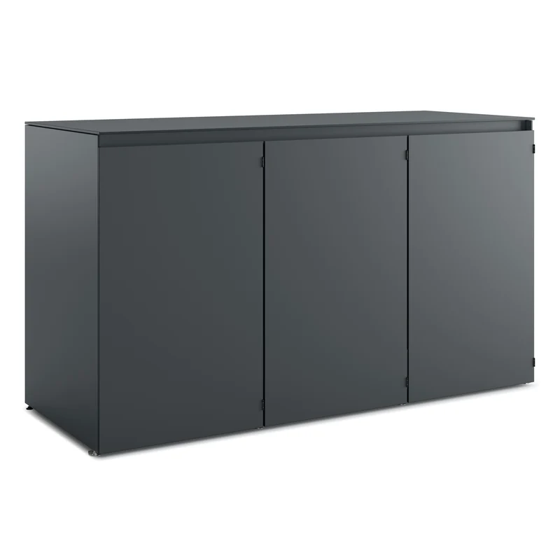 HIDEA Trio – Design Mülltonnenbox | 3 × 120 L | wetterfest & modern