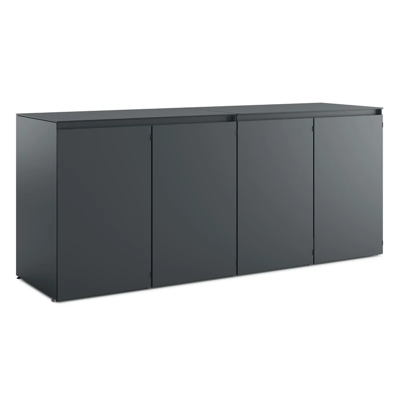 HIDEA Quattro – Design Mülltonnenbox | 4 × 240 L | wetterfest & modern