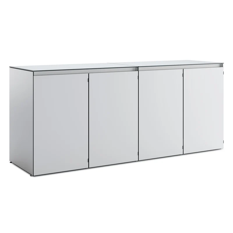 HIDEA Quattro – Design Mülltonnenbox | 4 × 120 L | wetterfest & modern