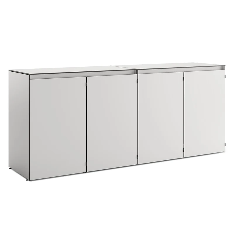 HIDEA Quattro – Design Mülltonnenbox | 4 × 120 L | wetterfest & modern