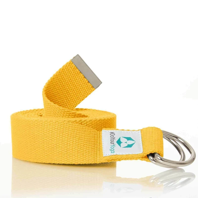 #DoYourYoga Yogagurt Madira - 100% Baumwolle - 250 x 3,8 cm - Gelb