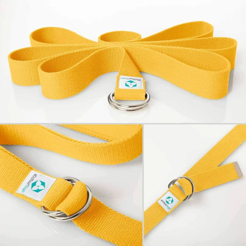 #DoYourYoga Yogagurt Madira - 100% Baumwolle - 250 x 3,8 cm - Gelb