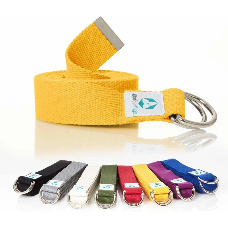 #DoYourYoga Yogagurt Madira - 100% Baumwolle - 250 x 3,8 cm - Gelb