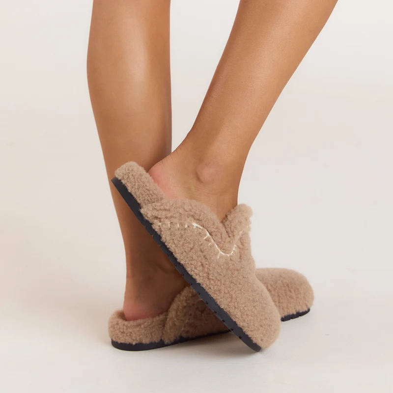 Anya Mule Slippers - Mink
