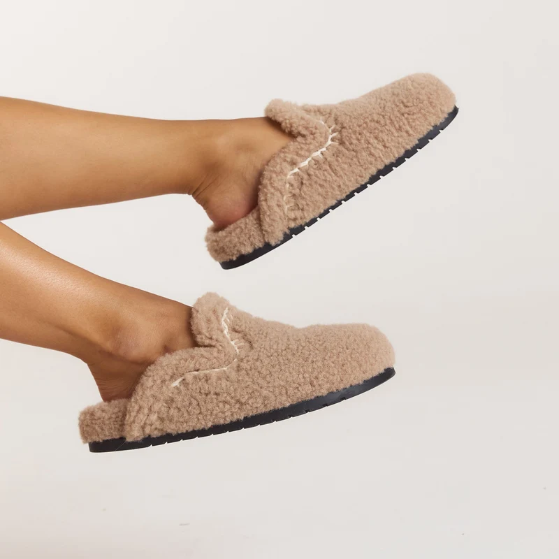 Anya Mule Slippers - Mink