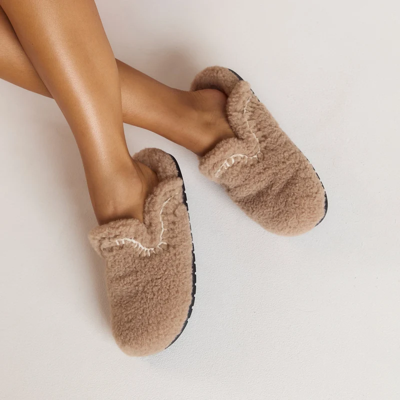 Anya Mule Slippers - Mink