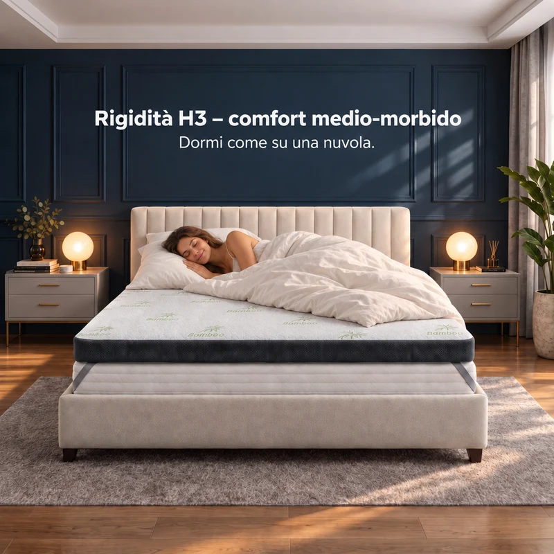 Premium Plus Komfort Topper - Matratzen-Topper mit Gel-Memory-Schaum