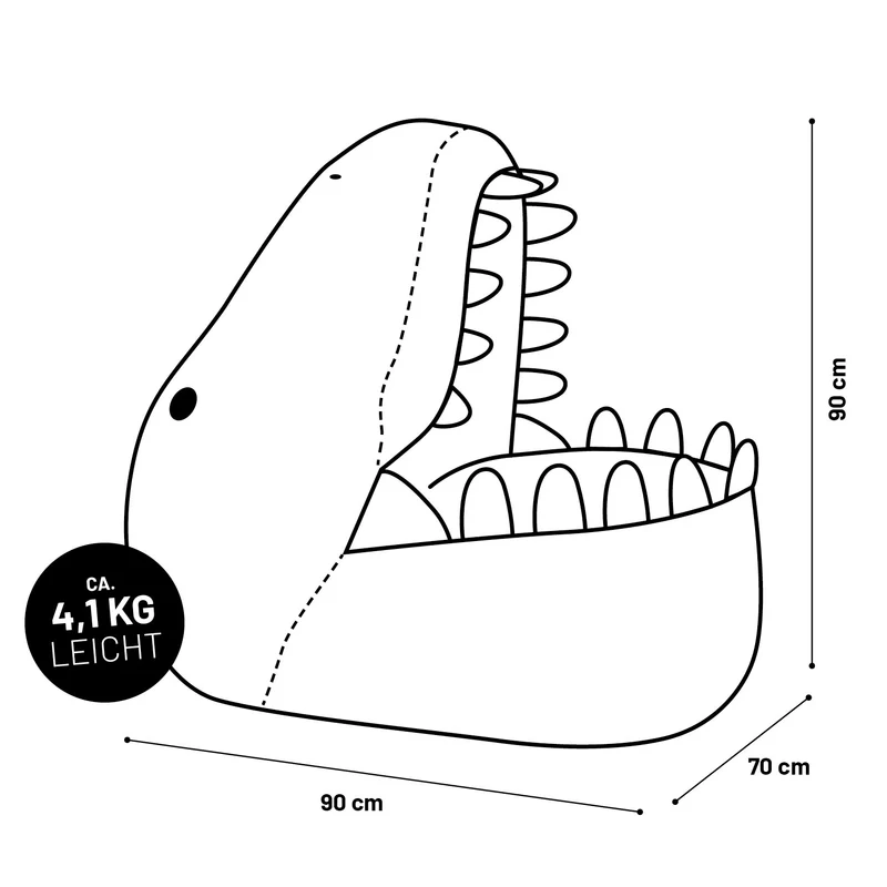 Kindersitzsack Dino