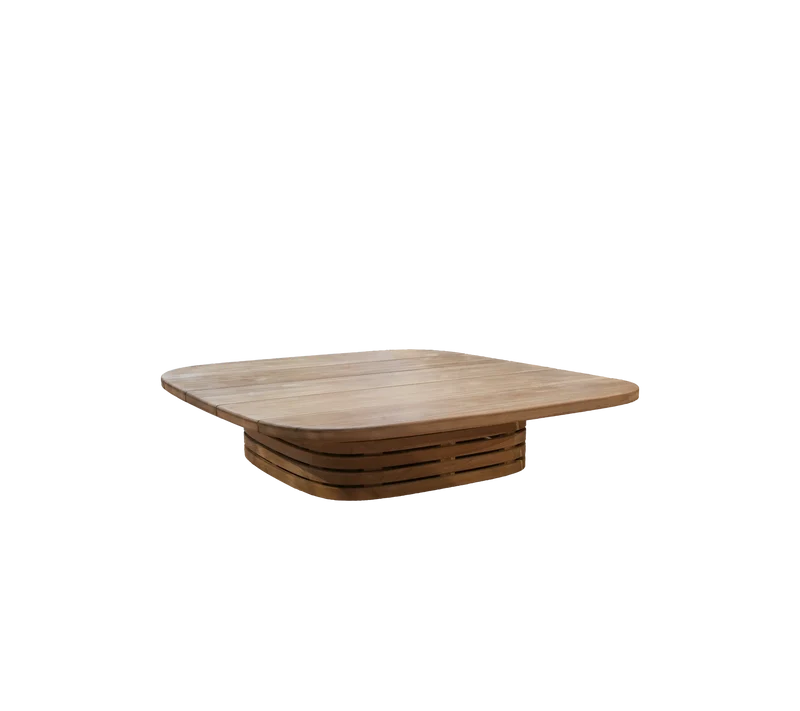Mellow coffee table, low 144 x 144 cm - teak