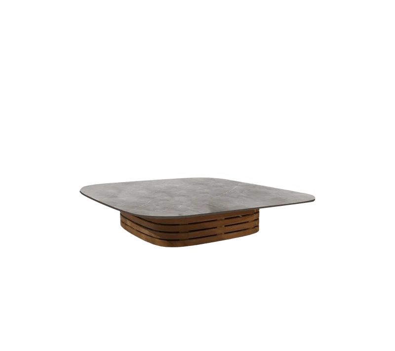 Mellow coffee table, low 144 x 144 cm - teak