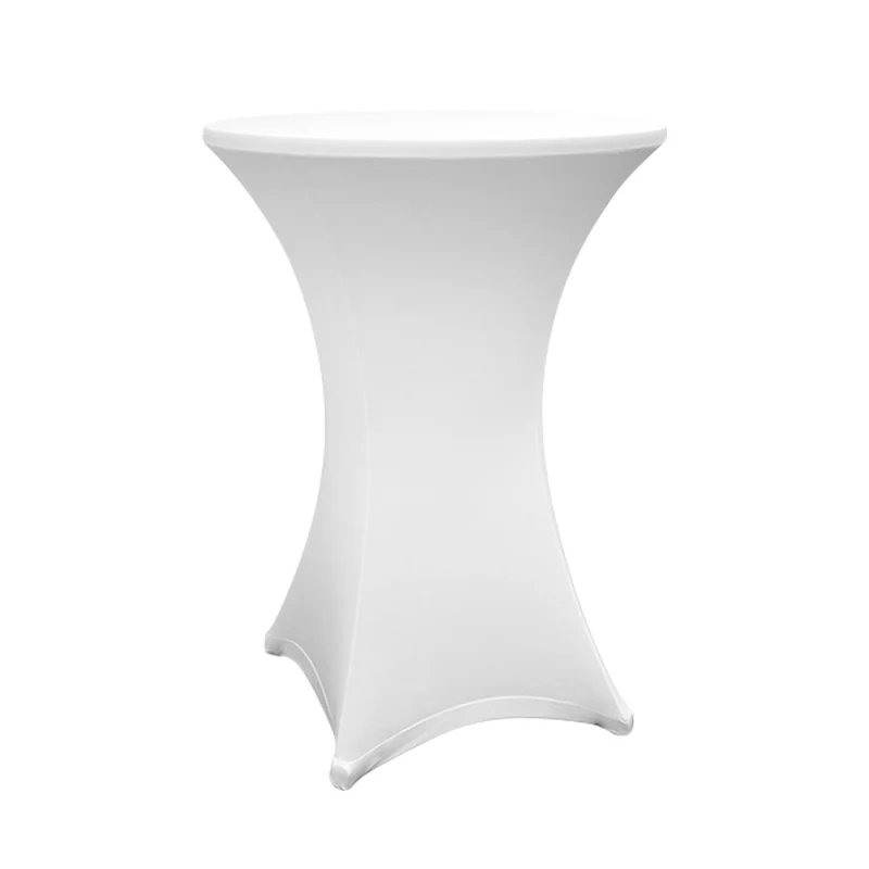 LUMALAND Stehtischhusse - Tisch Bezug - Husse - Ø 80-85 cm - Weiß