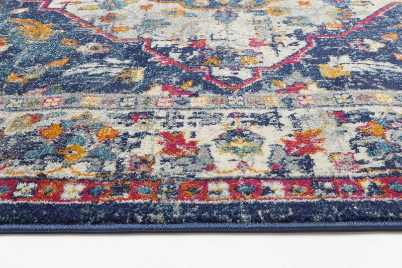 Navy Multi Oriental Rug