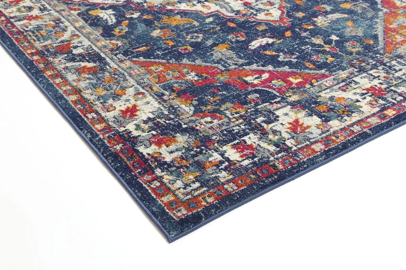 Navy Multi Oriental Rug