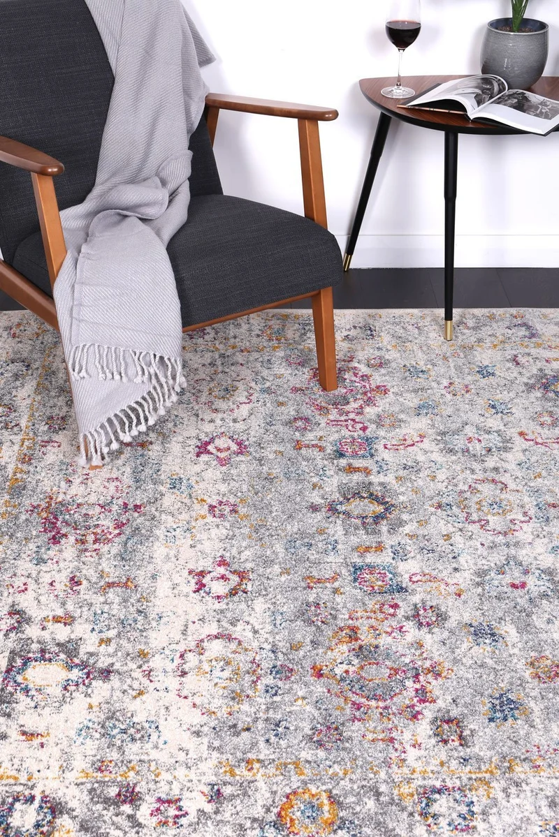 Multi Grey Traditional Rug