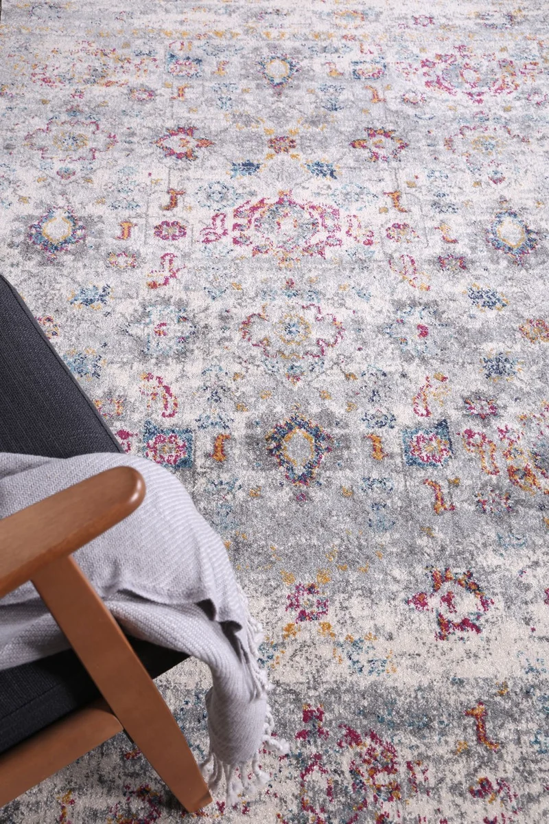 Multi Grey Traditional Rug