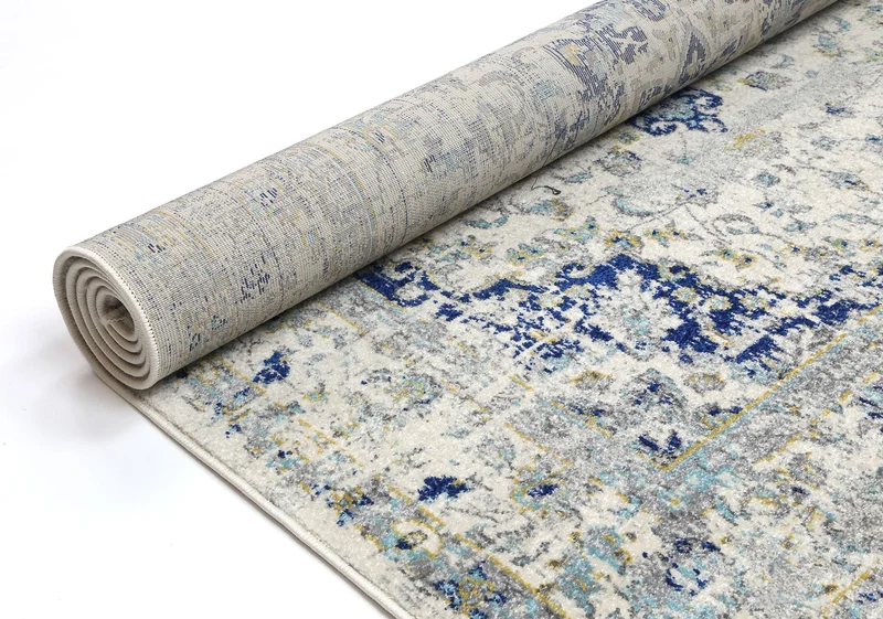 Navy Blue Traditional Rug