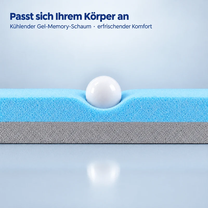 2-in-1 Plus Komfort Topper - Duo Matratzen-Topper mit Gel-Memory-Schaum