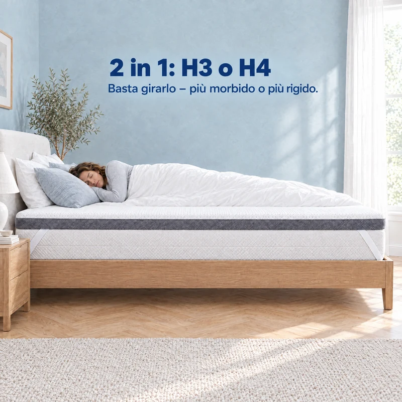 2-in-1 Plus Komfort Topper - Duo Matratzen-Topper mit Gel-Memory-Schaum