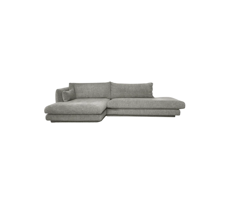 Bloom 2-seater sofa with chaise longue right, open-end and plinth
