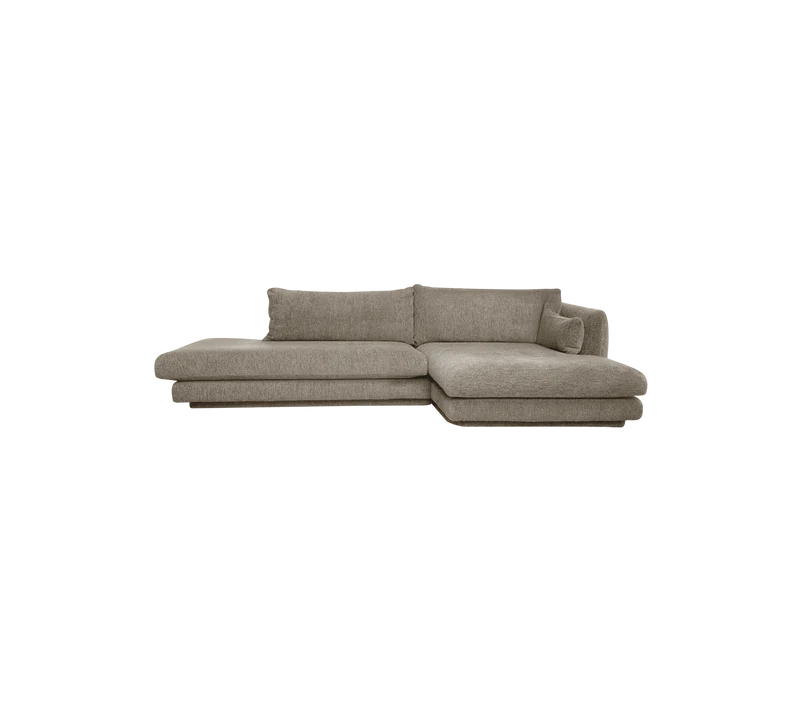 Bloom 2-seater sofa with chaise longue left, open-end and plinth