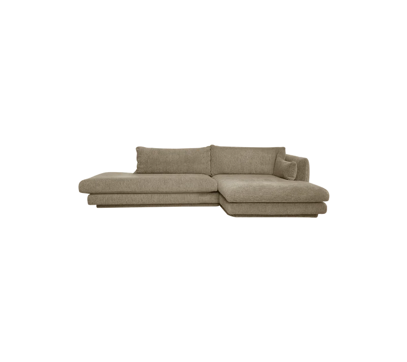 Bloom 2-seater sofa with chaise longue left, open-end and plinth