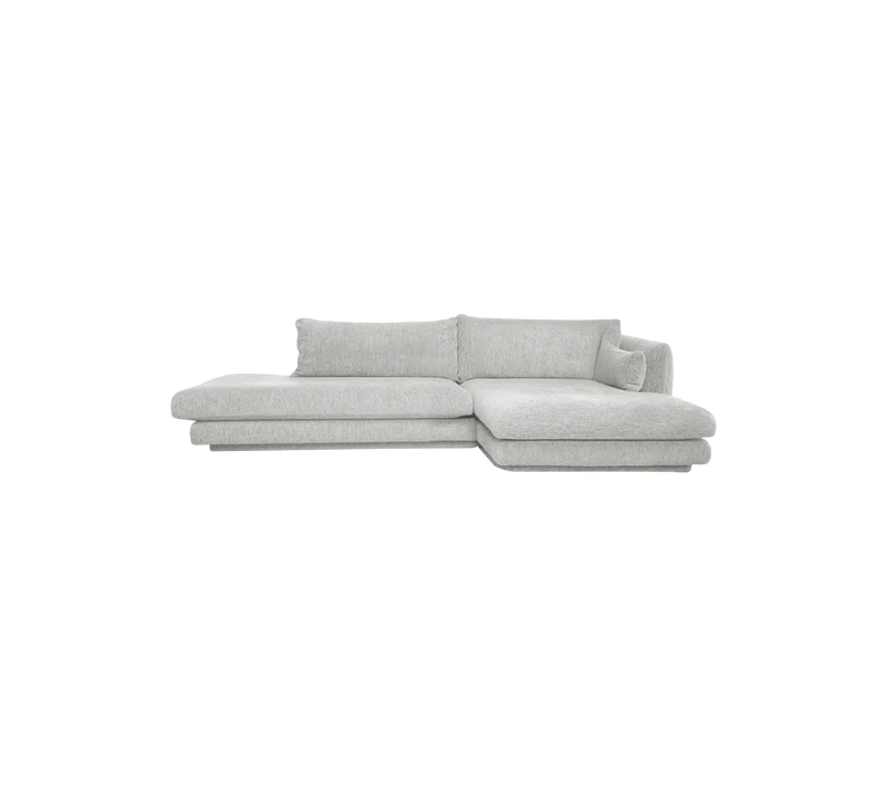 Bloom 2-seater sofa with chaise longue left, open-end and plinth