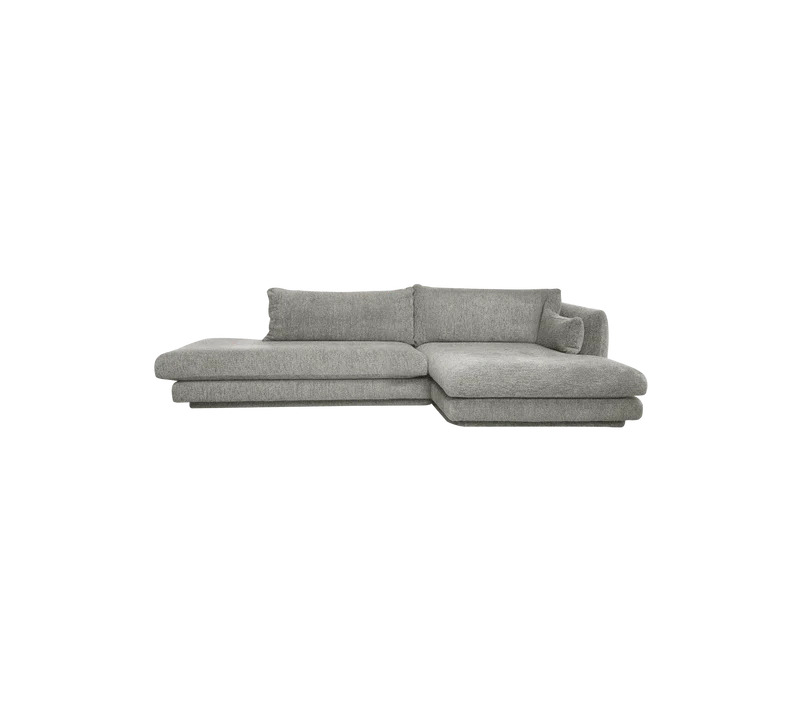 Bloom 2-seater sofa with chaise longue left, open-end and plinth