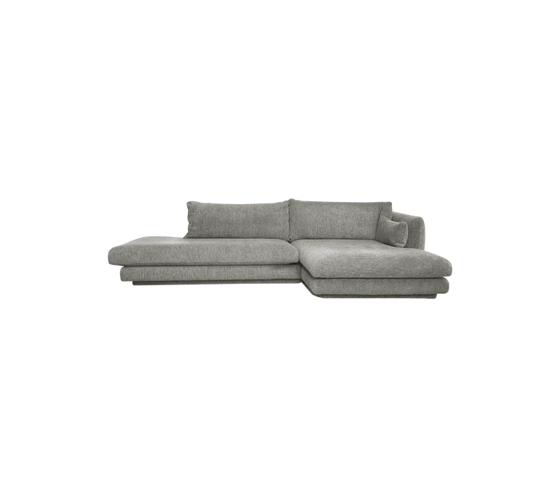 Bloom 2-seater sofa with chaise longue left, open-end and plinth