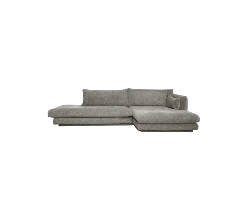 Bloom 2-seater sofa with chaise longue left, open-end and plinth