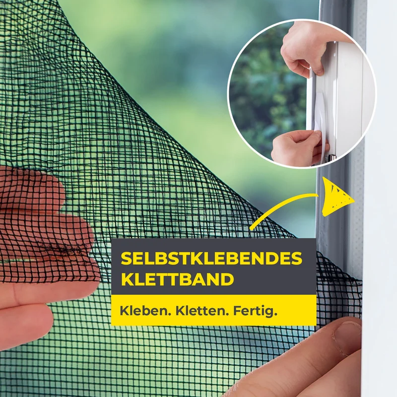 EASYmaxx Insect Protect - Insektenschutzgitter mit Klettbefestigung - Fenster