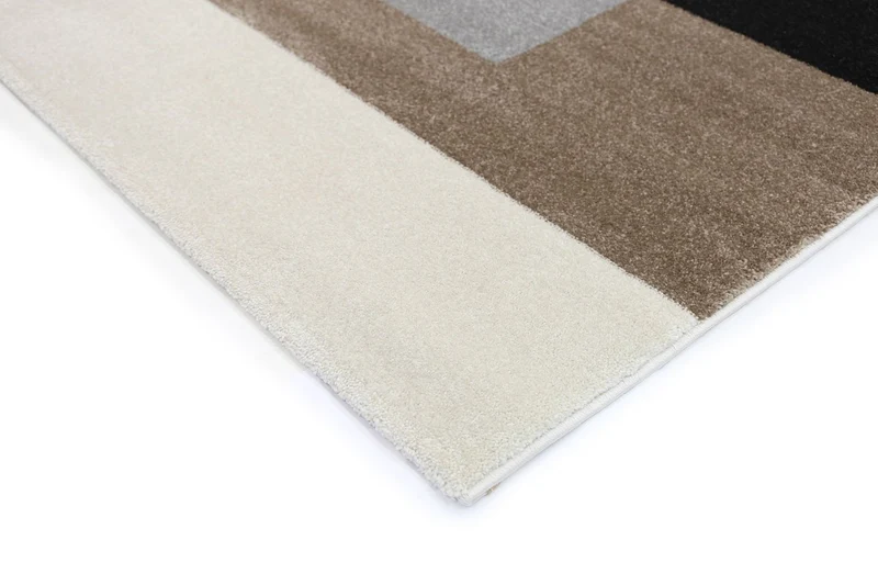 Grey and Beige Cubism Rug