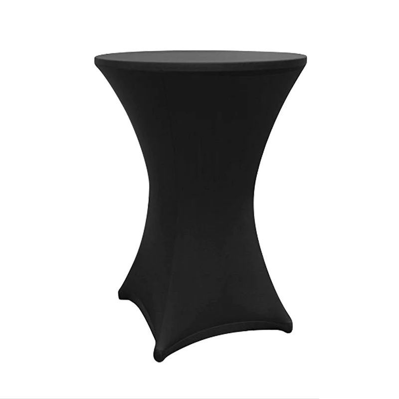 LUMALAND Stehtischhusse - Tisch Bezug - Husse - Ø 80-85 cm - Schwarz