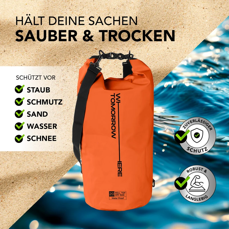 Where Tomorrow Dry Bag 20L - Style 02 - Orange