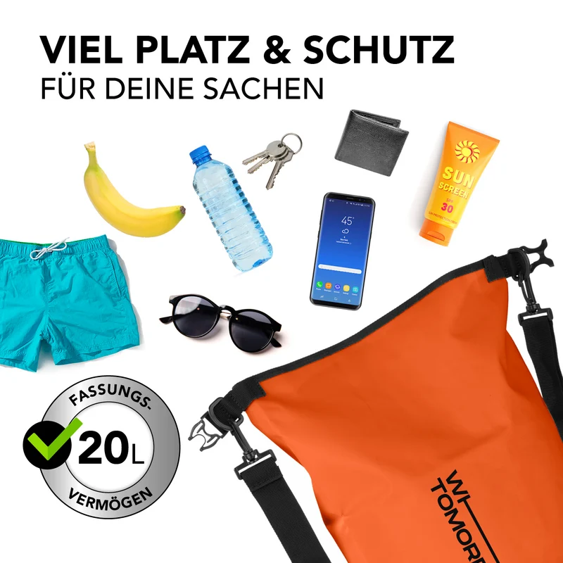 Where Tomorrow Dry Bag 20L - Style 02 - Orange