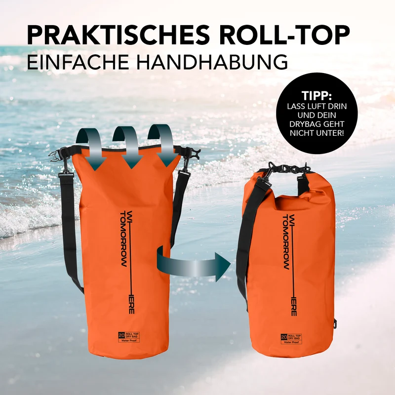 Where Tomorrow Dry Bag 20L - Style 02 - Orange
