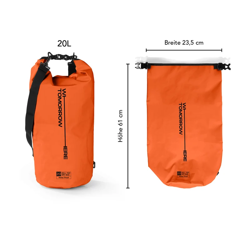 Where Tomorrow Dry Bag 20L - Style 02 - Orange