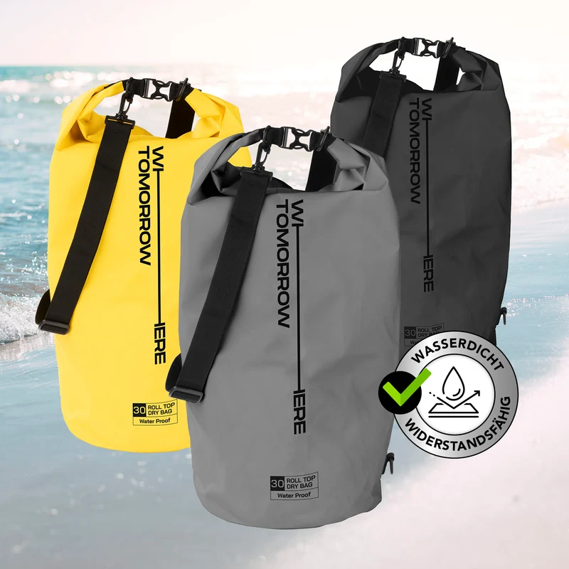 Where Tomorrow Dry Bag 30L - Style 02 - Grau