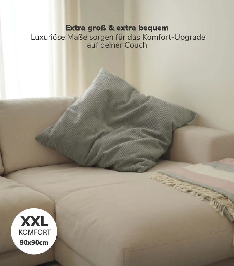 RELOVED XXL Kissen aus Cord 'Das Anschmiegsame'