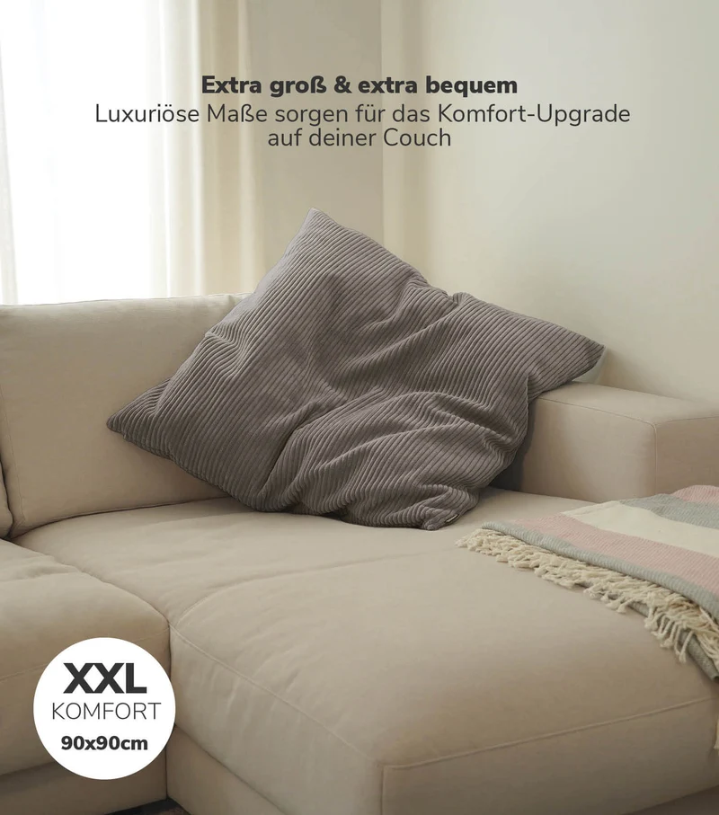 RELOVED XXL Kissen aus Cord 'Das Anschmiegsame'