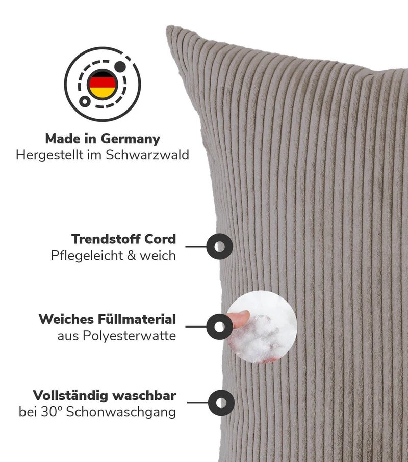 RELOVED XXL Kissen aus Cord 'Das Anschmiegsame'
