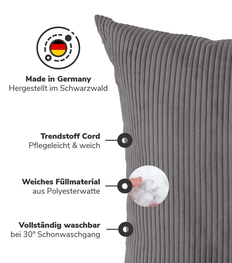 RELOVED XXL Kissen aus Cord 'Das Anschmiegsame'
