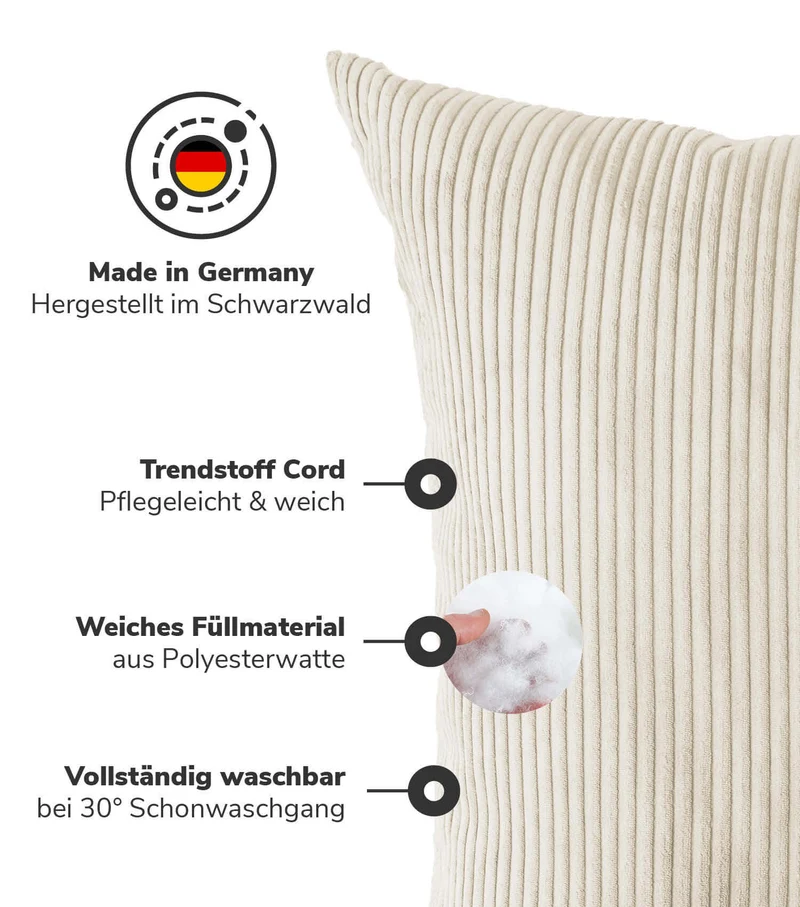 RELOVED XXL Kissen aus Cord 'Das Anschmiegsame'