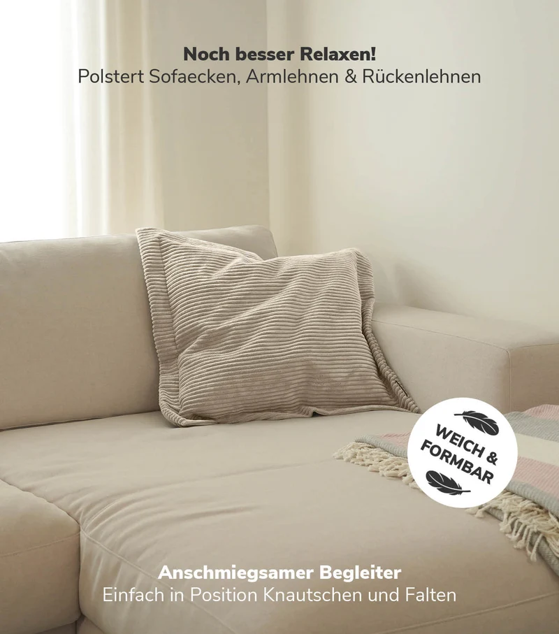 RELOVED Sofakissen aus Cord 'Das Wölkchen'