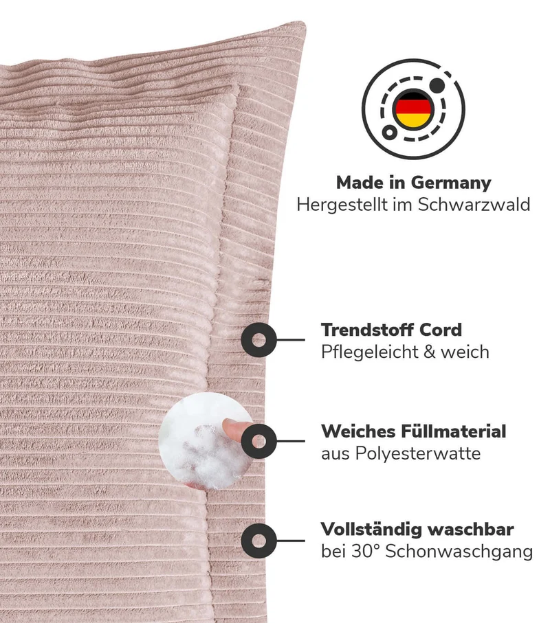 RELOVED Sofakissen aus Cord 'Das Wölkchen'