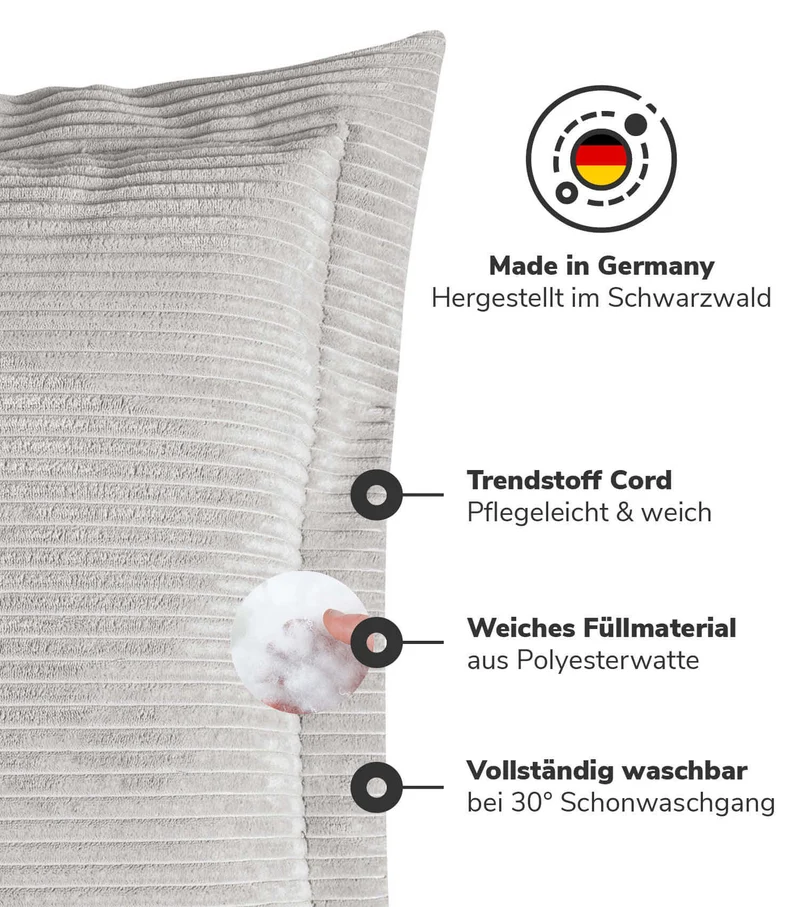 RELOVED Sofakissen aus Cord 'Das Wölkchen'