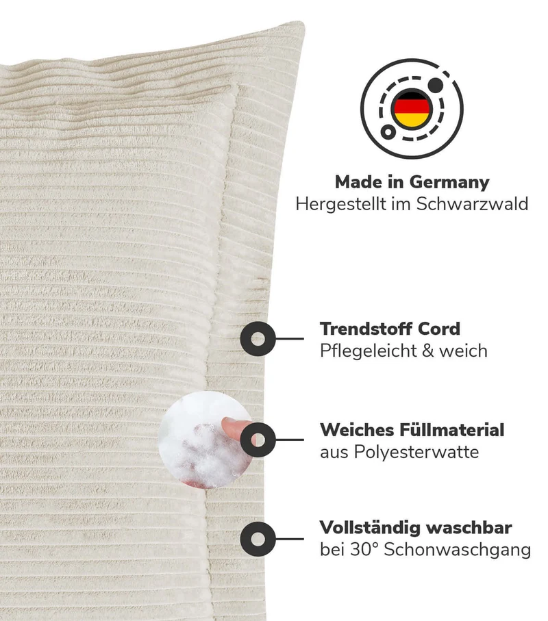 RELOVED Sofakissen aus Cord 'Das Wölkchen'